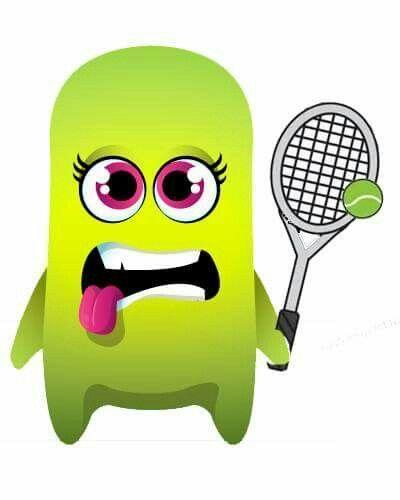 Class Dojo monster playing tennis